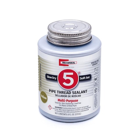 Rectorseal 25551 No. 5 8 Oz. Yellow Pipe Thread Sealant 444227